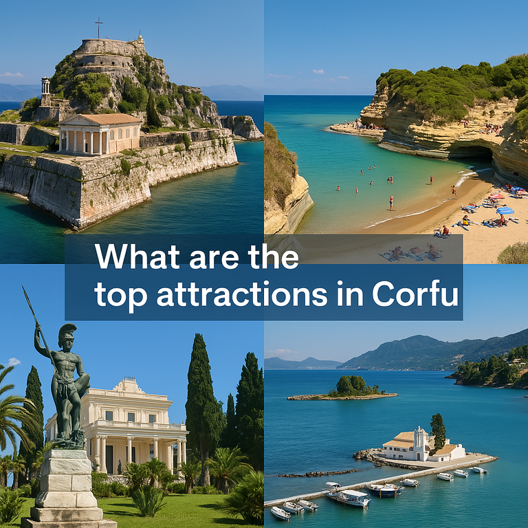 What are the top attractions in Corfu?