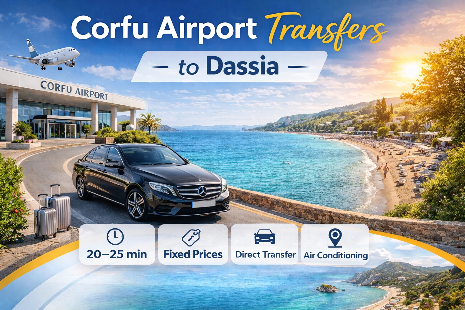 Corfu Airport Transfers to Dassia